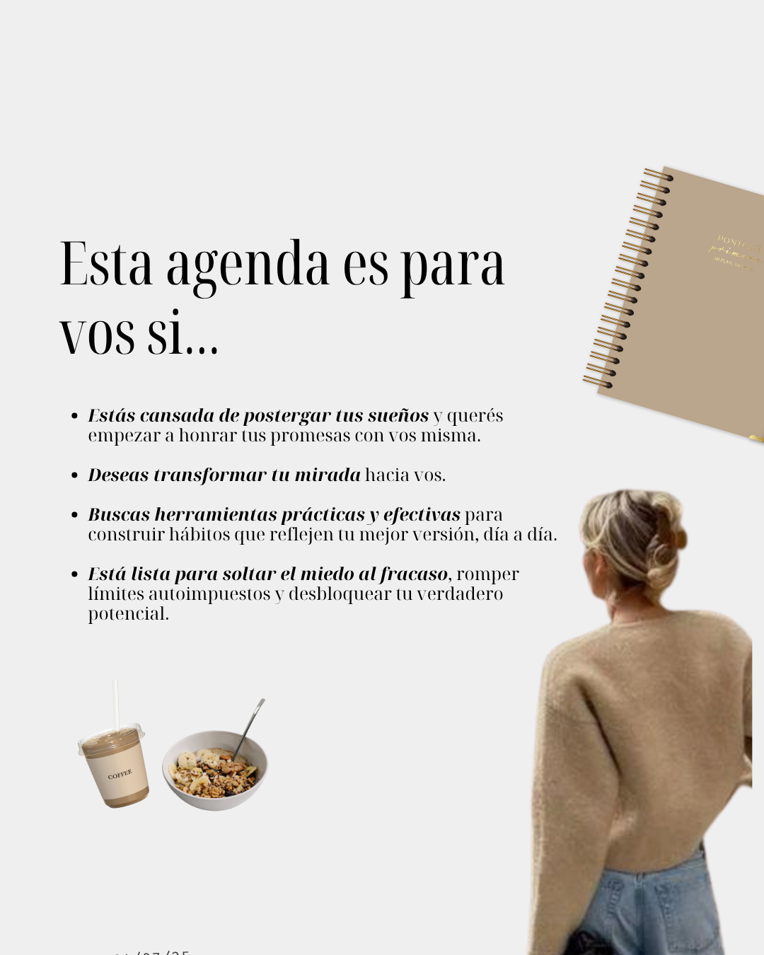 AGENDA para diseñar tu VIDA con "Claridad, Dirección y Amor Propio" (Ebook digital de acompañamiento incluido)