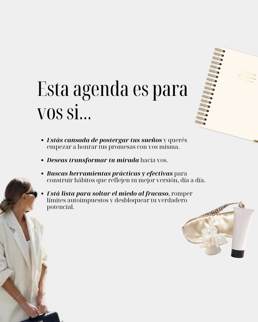 AGENDA para diseñar tu VIDA con "Claridad, Dirección y Amor Propio" (Ebook digital de acompañamiento incluido)
